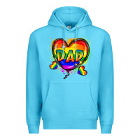 Ocean Blue Dad pride Premium Hoodie - FaDigitalArtStudio