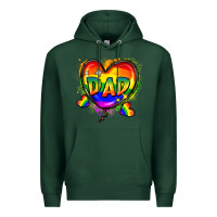 Sports Green Dad pride Premium Hoodie - FaDigitalArtStudio
