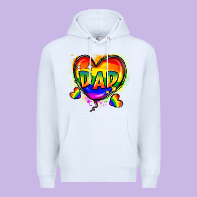 Dad Pride Premium Hoodie Designed By Fadigitalartstudio