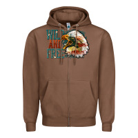 Chestnut Wild and free Zipper Hoodie - FaDigitalArtStudio