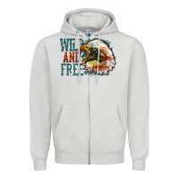 Dove Grey Wild and free Zipper Hoodie - FaDigitalArtStudio