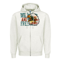 Oatmeal Heather Wild and free Zipper Hoodie - FaDigitalArtStudio
