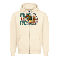 Sandshell Wild and free Zipper Hoodie - FaDigitalArtStudio
