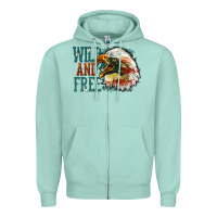 Seafoam Wild and free Zipper Hoodie - FaDigitalArtStudio