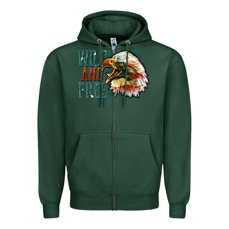 Wild And Free Zipper Hoodie by FaDigitalArtStudio | Teevron