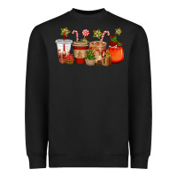 Black christmas cup cakes coffee cups Heavyweight Sweatshirt - CowGirlArtShop