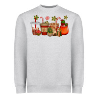 Heather Grey christmas cup cakes coffee cups Heavyweight Sweatshirt - CowGirlArtShop