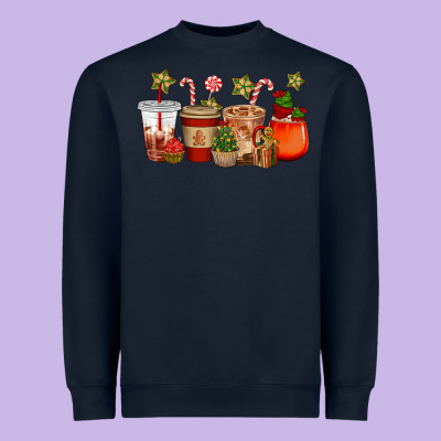 Christmas Cup Cakes Coffee Cups Heavyweight Sweatshirt Designed By Cowgirlartshop