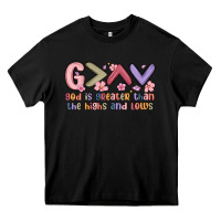 Black god is greater than the highs and lows Heavy Core Tee - MaliasSmallBusiness
