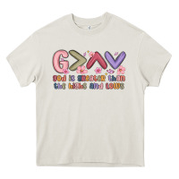 Cream god is greater than the highs and lows Heavy Core Tee - MaliasSmallBusiness