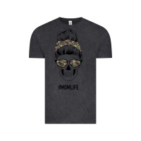 Vintage Black Feminine Camouflage Patterned Mom Skull Vintage Tee - Bettercallsaul