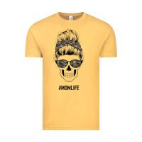 Vintage Mustard Feminine Camouflage Patterned Mom Skull Vintage Tee - Bettercallsaul