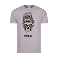Feminine Camouflage Patterned Mom Skull Vintage Tee | Teevron