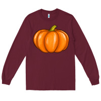 Burgundy pumpkin Long Sleeve Tee - texasbilliewilder