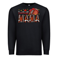 Black football mama Premium Sweatshirt - CowhideDigitalArt