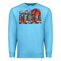 Ocean Blue football mama Premium Sweatshirt - CowhideDigitalArt
