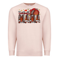 Pale Pink football mama Premium Sweatshirt - CowhideDigitalArt