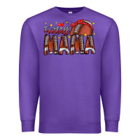 Purple football mama Premium Sweatshirt - CowhideDigitalArt
