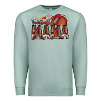 Seafoam football mama Premium Sweatshirt - CowhideDigitalArt