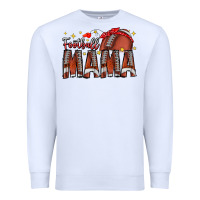 White football mama Premium Sweatshirt - CowhideDigitalArt