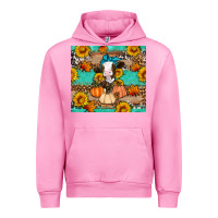 Fuchsia Pink Cow fall pumpkin Urban Hoodie - Artiststas