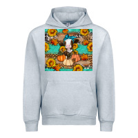 Heather Grey Cow fall pumpkin Urban Hoodie - Artiststas