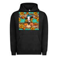 Pigment Black Cow fall pumpkin Urban Hoodie - Artiststas