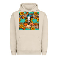 Pigment French Oak Cow fall pumpkin Urban Hoodie - Artiststas