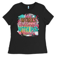 Black she works willingly with her hands Ladies Tee - NancyCooperArtShop
