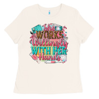 Bone she works willingly with her hands Ladies Tee - NancyCooperArtShop