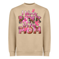 Mushroom i wear pink for my mom Heavyweight Sweatshirt - CowGirlArtShop