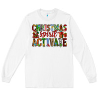 White Christmas Spirit Activate Long Sleeve Tee - RanaPortraitStore