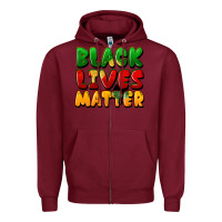 Burgundy black lives matter Zipper Hoodie - FaDigitalArtStudio