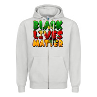Dove Grey black lives matter Zipper Hoodie - FaDigitalArtStudio