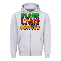 Heather Grey black lives matter Zipper Hoodie - FaDigitalArtStudio