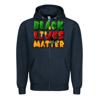 Navy black lives matter Zipper Hoodie - FaDigitalArtStudio