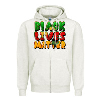 Oatmeal Heather black lives matter Zipper Hoodie - FaDigitalArtStudio