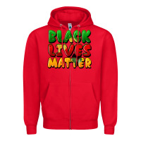 Red black lives matter Zipper Hoodie - FaDigitalArtStudio