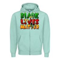 Seafoam black lives matter Zipper Hoodie - FaDigitalArtStudio