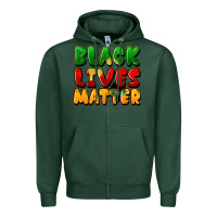 Sports Green black lives matter Zipper Hoodie - FaDigitalArtStudio