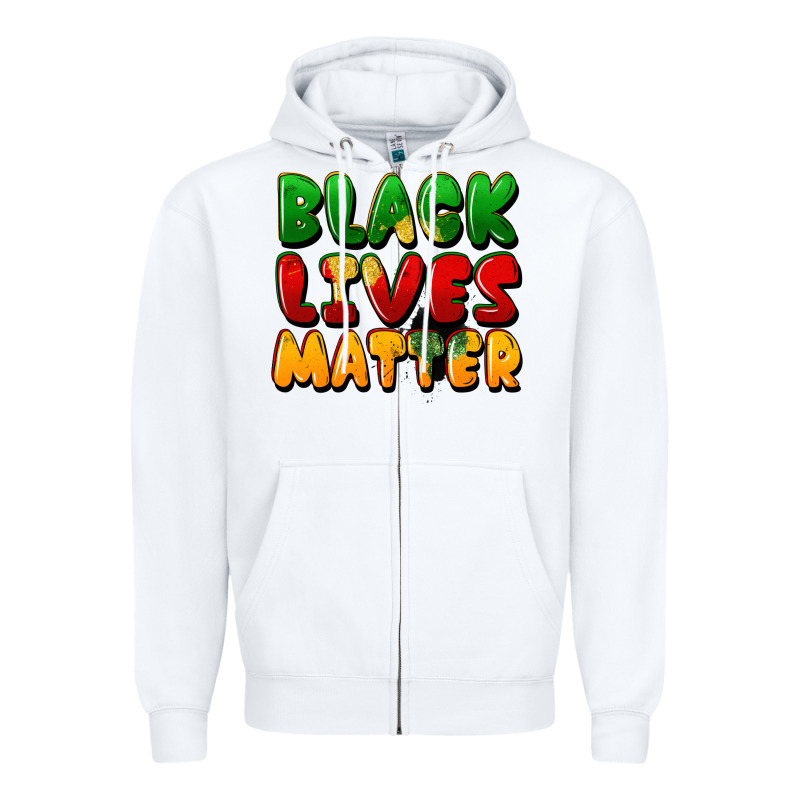 Black Lives Matter Zipper Hoodie by FaDigitalArtStudio | Teevron