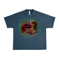 Midnight Navy Merry Christmas Deer Urban Heavy Tee - Bettercallsaul