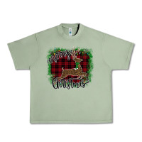 Oil Green Merry Christmas Deer Urban Heavy Tee - Bettercallsaul
