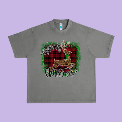 Merry Christmas Deer Urban Heavy Tee Designed By Bettercallsaul