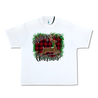 White Merry Christmas Deer Urban Heavy Tee - Bettercallsaul