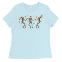 Dancing Skeleton Christmas Ladies Tee | Teevron