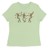 Matcha dancing skeleton christmas Ladies Tee - MaliasSmallBusiness