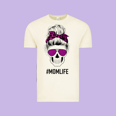 Purple Glitter, Leopard Patterned Mom Skull Vintage Tee Designed By Bettercallsaul