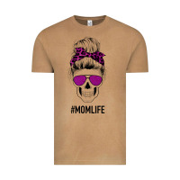 Vintage Camel Purple Glitter, Leopard Patterned Mom Skull Vintage Tee - Bettercallsaul