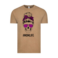 Vintage Coffee Purple Glitter, Leopard Patterned Mom Skull Vintage Tee - Bettercallsaul